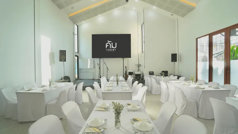 บรรยากาศงานจัดเลี้ยงและห้องประชุมที่ COME Catering ขอนแก่น