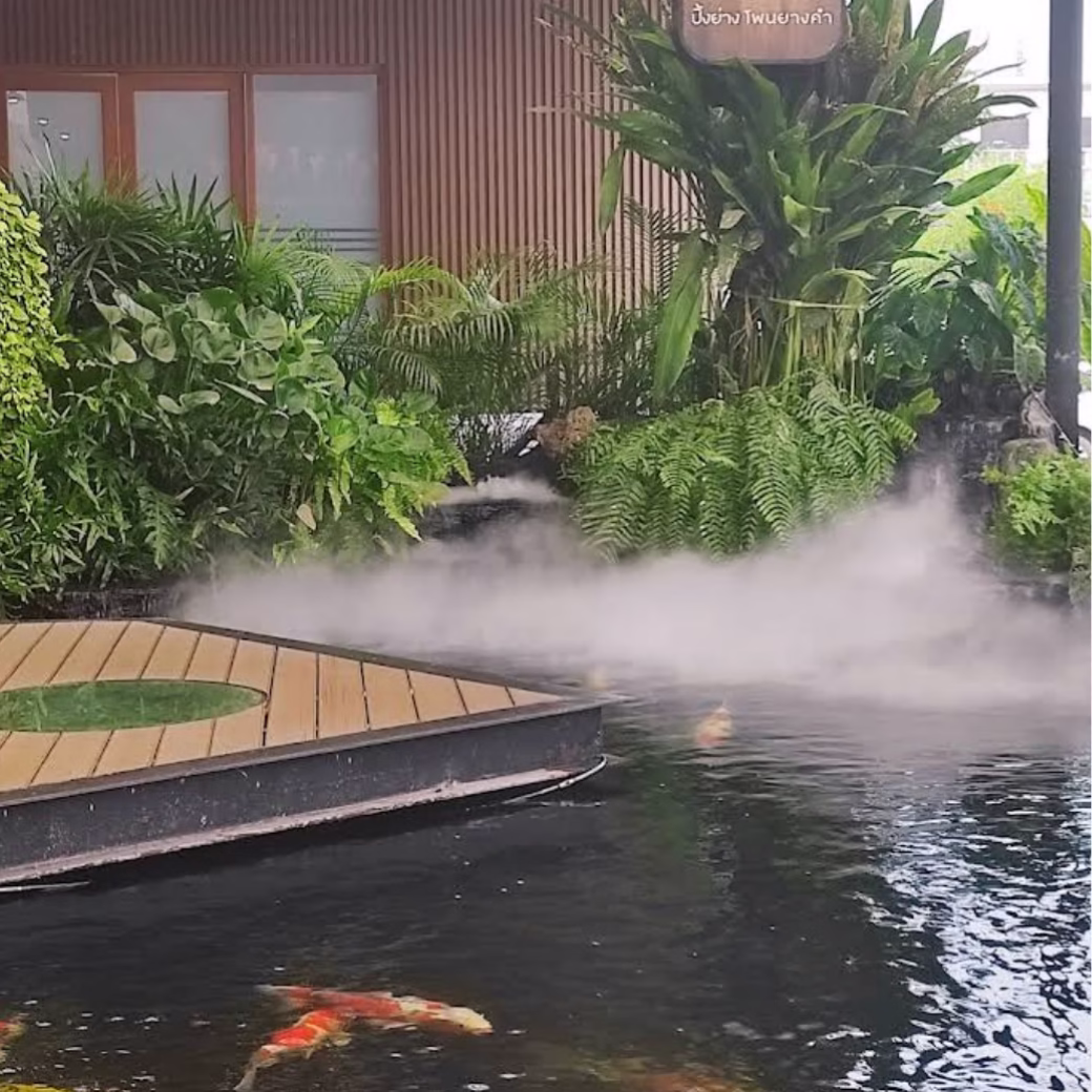 ลูกค้ารีวิว ร้านชิวๆสบายๆ บริการดี สะอาดทั้งห้องประชุม ห้องน้ำ ปลาคราฟตัวใหญ่น่ารักมาก